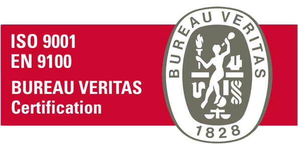 Logo de certifications ISO 9001 et EN 9100 par Bureau Veritas